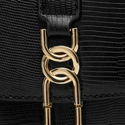Miraggio Caroline Black Textured Small Cross Body Bag image 5
