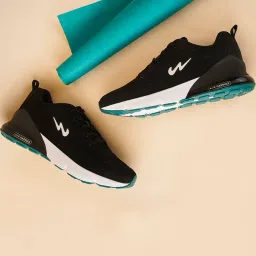 Campus Men's North Plus Jet Black Running Shoes image 1