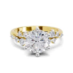 Sparkles 14k (585) Yellow Gold Lab Grown Diamond 1.64 CT Celestial Bloom Promise Ring image 1