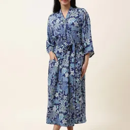 Fabindia Navy Printed Robe image 5