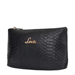 Lavie Croc Black Textured Pouch image 5