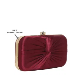 Lavie Cheer Frame Maroon Synthetic Clutch image 5