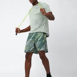 Reebok Green Regular Fit Printed Sports Shorts image 5