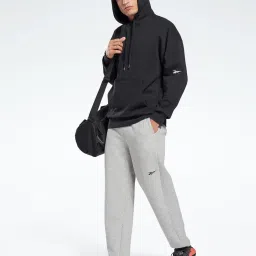 Reebok Grey Cotton Slim Fit Self Pattern Sports Trackpants image 5
