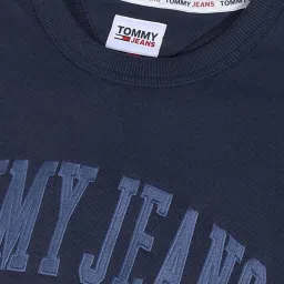 Tommy Hilfiger Twilight Navy Cotton Comfort Fit Logo Printed Sweatshirt image 5