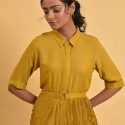 W Mustard A-Line Dress image 5