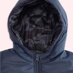 Pantaloons Junior Navy & Grey Camouflage Jacket image 5