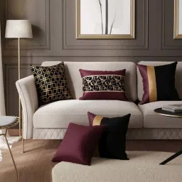 Stoa Paris Wine Splendour 300 TC Polyester Cushion Covers - Set of 5 image 1