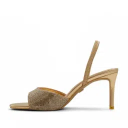 Aldo Women's AITANA Gold Sling Back Stilettos image 3