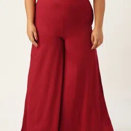 theRebelinme Maroon High Rise Palazzos image 1