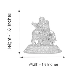Sri Jagdamba Pearls 0.8 Silver Radha Krishna Idol image 4