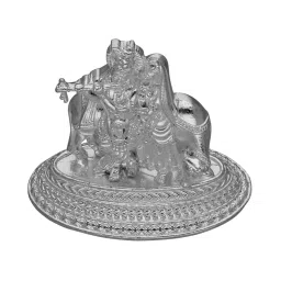 Sri Jagdamba Pearls 0.8 Silver Radha Krishna Idol image 3
