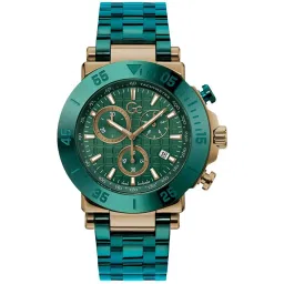 gc GUESS COLLECTION ONE Men Green Round Dial Analog Watch - Y70009G5MF image 1