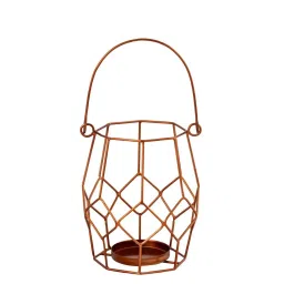 Aapno Rajasthan Gold Candle Holder - Set of 1 image 4