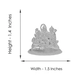 Sri Jagdamba Pearls 0.8 Silver Shiv Pariwar Idol image 4