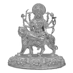 Sri Jagdamba Pearls 0.8 Silver Durga Idol image 1