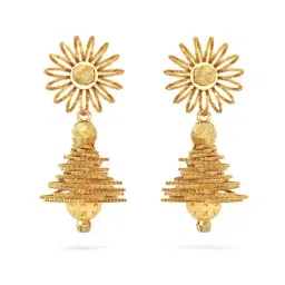 Joyalukkas 22k Yellow Gold Floral Dangle Earrings for Women-image-39