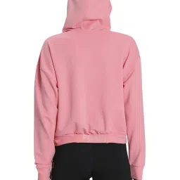 Puma Rose Pink Logo Print Sports Hoodie image 2