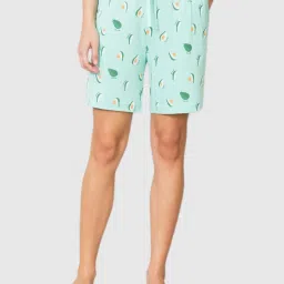 Van Heusen Green Printed Shorts image 1