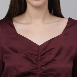 NEUDIS Burgundy Crop Top image 5