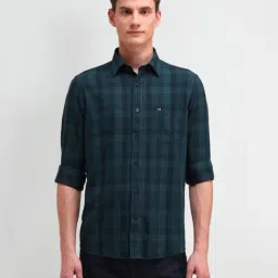 Arrow Sport Green Regular Fit Checks Shirt-picture-11
