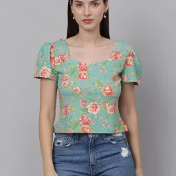 NEUDIS Green Floral Print Top image 1