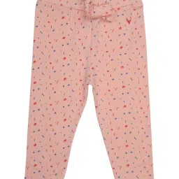 Allen Solly Junior Purple & Peach Cotton Printed Leggings - Pack of 2 image 4