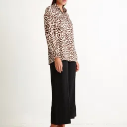 Cover Story Brown Animal Print Shirt image 3