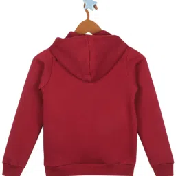 Monte Carlo Kids Maroon Printed Full Sleeves Sweatshirt image 2