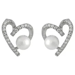 Kushal's Fashion Jewellery White Rhodium Polished Zircon Earrings for Women-image-39