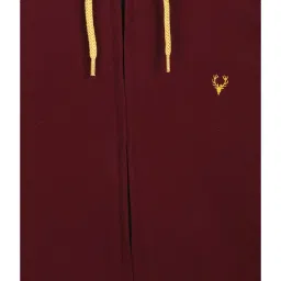 allen solly junior Allen Solly Kids Maroon Solid Full Sleeves Hoodie image 3