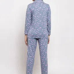 Claura Grey Printed Shirt With Pyjamas image 2