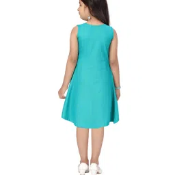 Aarika Kids Firozi Solid Dress image 2