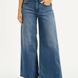 Levi's 728 Blue Cotton Flared Fit Jeans-image-29