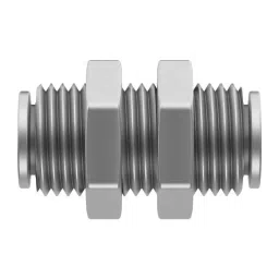 Festo Bulkhead Tube-to-Tube Adaptor NPQH Push In 8 mm Connector A Tube-to-Tube, NPQH-H-Q8-E-P10 (Bag of 10 Pcs) image 2