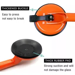 Flamingo Glass Carrying Handle/Lifter Puller 2 Cups 22 cm Plastic Orange image 2