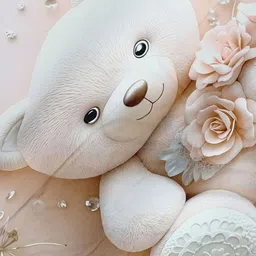 Pure Decor Pink & White Cartoon Characters 130 TC Queen Bedsheet with 2 Pillow Covers image 4