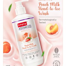 Babyhug Advanced Sensitive Peach Milk Head to Toe Wash - 400 ml-image-13