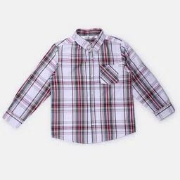 SpyBy Full Sleeves Checked Shirt - White-picture-17