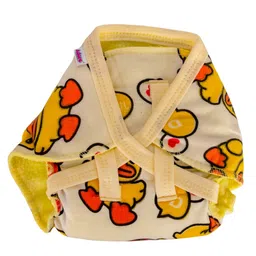 Adore Insta Dry Baby Cloth Tie Knot Langot/ Nappies/ Langota - Holds up to 2 Pees- 0-3 Months-Yellow Duck-picture-11
