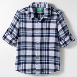 UCB 100% Cotton Woven Full Sleeves Checks Shirt - Multicolour-picture-13