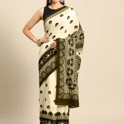 BUTA BUTI Ethnic Motifs Printed Pure Cotton Saree-picture-11