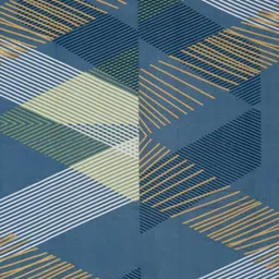 Arrabi Blue & Yellow Printed 8-Seater Table Cover image 3