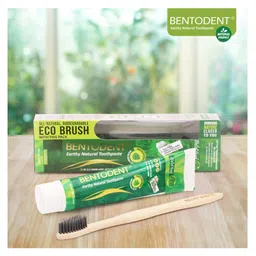 Bentodent Earthy Natural Toothpaste With Bamboo Tooth Brush - 100 gm image 4