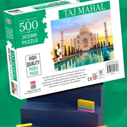 hellofriend books Hello Friends Taj Mahal 500-Piece Jigsaw Puzzles for Kids and ChildrensRealistic illustration Brain Booster Gifts, Fun and Creative Game All Country Name with Capitals - Ages 9+ (500 Pcs) image 4
