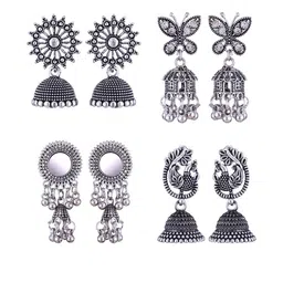 Sangria Alloy Silver-Plated Earrings-image-90