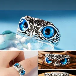 Teeragaj Adjustable Owl Finger Ring image 3