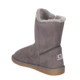 Carlton London Women Grey Ankle-High Cozy Casual Boots image 5