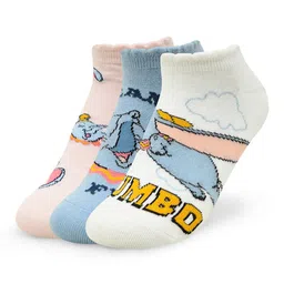 Balenzia x Disney Pack of 3 Dumbo Patterned Ankle Length Socks image 1