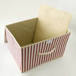 Kuber Industries Large Foldable Storage Box With LidWardrobe Organizer For clothes (Red) image 2